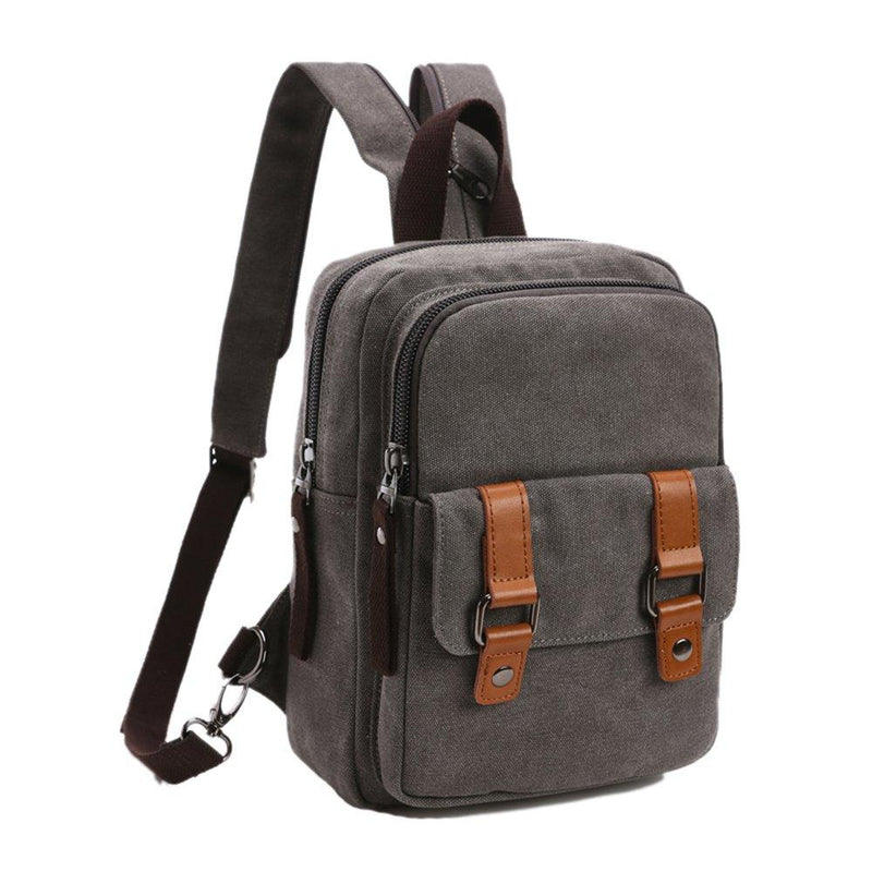 Arbag Small Cute Backpack Vintage Casual Canvas Shoulder Bag Daypack 8528bag,Grey Grey