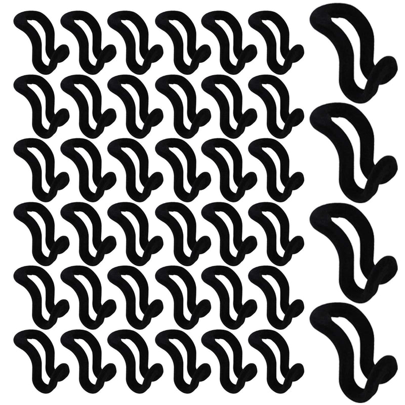 WARMBUY Hanger Connector Hooks for Closet Space Saving Cascading Hanger Organizer, Black, 40 Pack