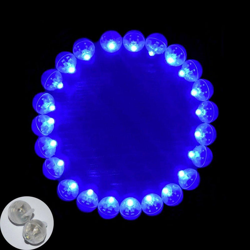 Neo LOONS® 50pcs/lot 50 X Blue Round Led Flash Ball Lamp Balloon Light Long Standby time for Paper Lantern Balloon Light Party Wedding Decoration Blue 50 Pcs