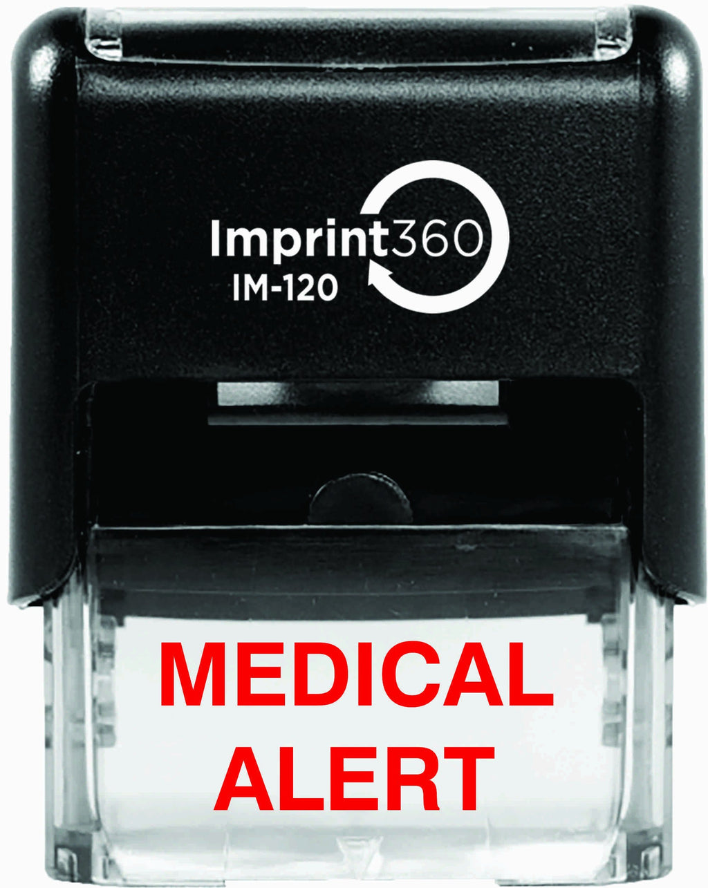 Supply360 AS-IMP1089 - Medical Alert, Heavy Duty Commerical Quality Self-Inking Rubber Stamp, Red Ink, 9/16" x 1-1/2" Impression Size, Laser Engraved for Clean, Precise Imprints