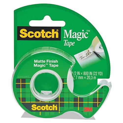 Scotch 119 Magic Tape in Handheld Dispenser, 1/2-Inch x 800-Inch, 1-Inch Core, Clear