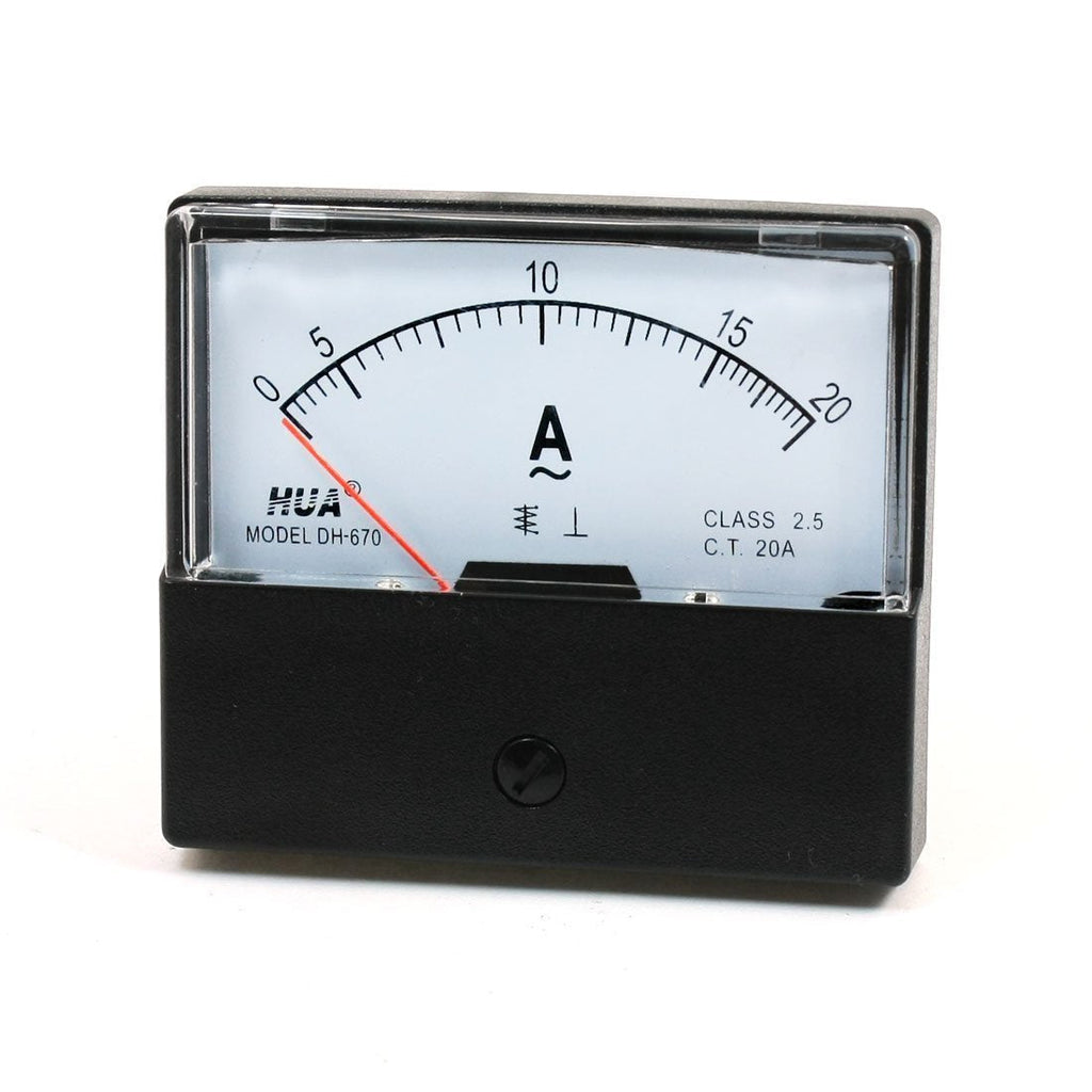 Baomain Ammeter DH-670 AC 0-20A Rectangular Ampere Needle Panel Meter Gauge Amperemeter