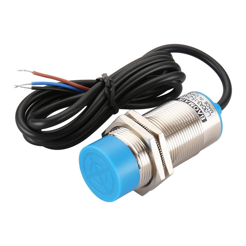 Baomain M30 Non-Embedded Inductive Sensor Switch LJ30A3-15-Z/BY Cylindrical Type DC 10-30V 3 Wire PNP NO(Normally Open) CE