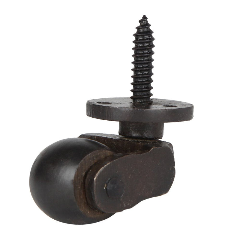Set of 4 Solid Brass Caster Heavy Duty & Safe for All Floors Perfect Replacement for Floor Mat Oil Rubbed Bronze Finish Caster Wheels for Chairs/Tables/Furniture Oil Rubbed Bronze (4 pk)
