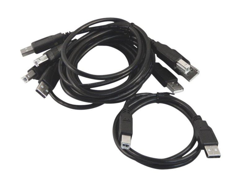 Your Cable Store Five Pack Black 3 Foot USB 2.0 Male A to Male B Printer/Scanner Cables 03 Ft 5 Pack