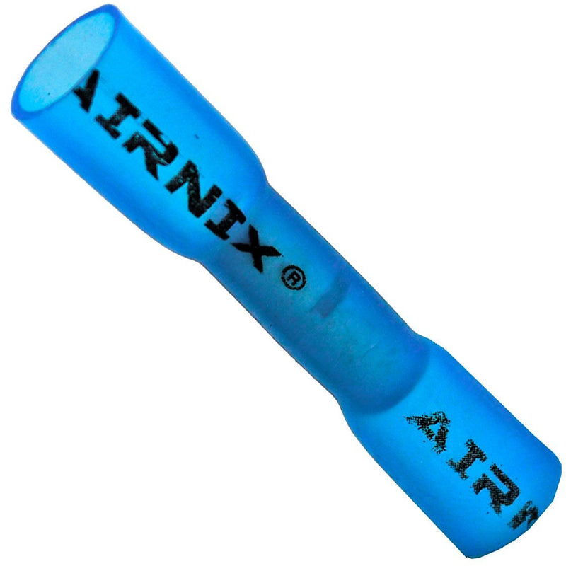Heat Shrink Insulated Butt Connectors Butt Splice Terminals, Heat Shrinkable, Water and Vibration Proof, Corrosion Free, Gauge 16-14 AWG 300 Piece Blue