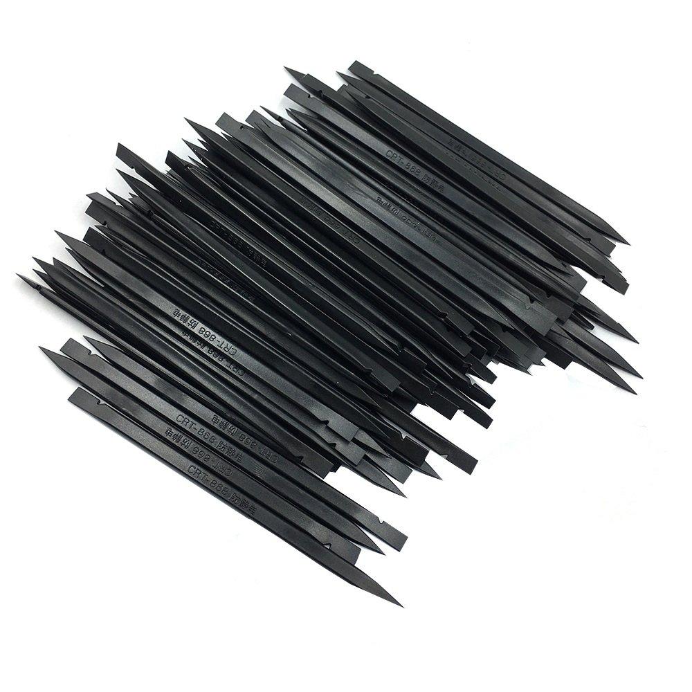 Set Of 50 Universal Black Stick Spudger Opening Pry Tool Kit for iPhone Smart Phone iPad Tablets Macbook Laptop Games Repair 5.91"