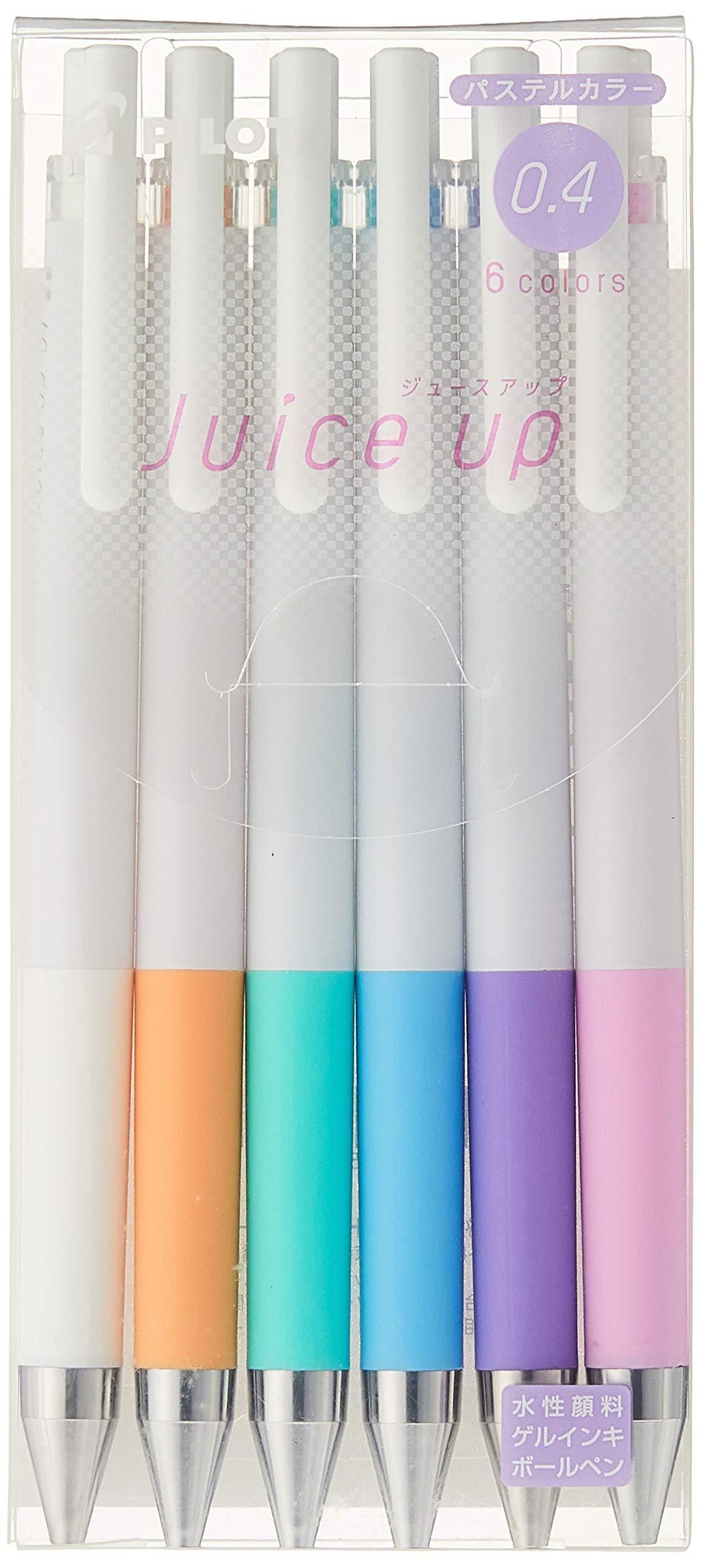 Pilot Knock Gel Ink Extra Fine Ballpoint Pen, Juice Up 04, 6 Pastel Color Assorted (LJP120S4-6CP)