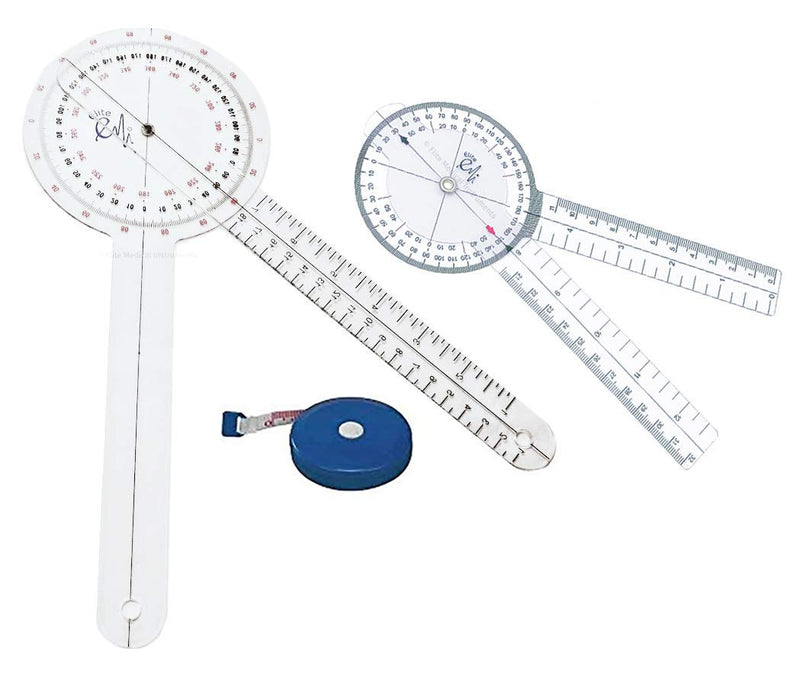 EMI EGM-427TM 12", 8", and Tape Measure Goniometer Set - 3 Pieces