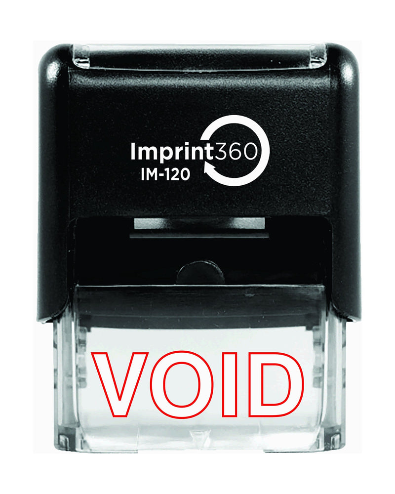 Supply360 AS-IMP1050 - Void, Heavy Duty Commerical Quality Self-Inking Rubber Stamp, Red Ink, 9/16" x 1-1/2" Impression Size, Laser Engraved for Clean, Precise Imprints