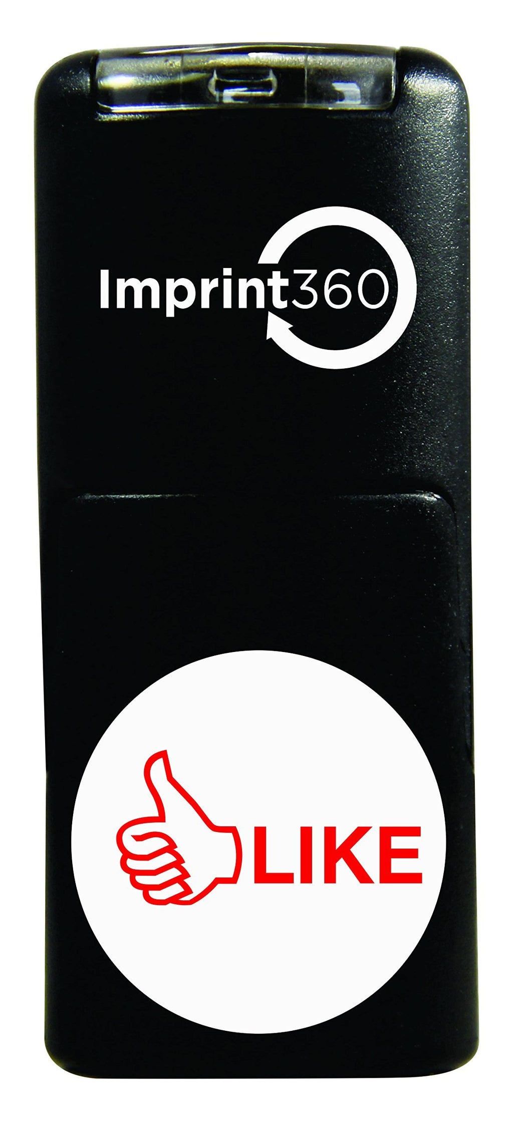 Supply360 AS-IMP2022 Round Stamp - Dislike with Thumbs Down, Red Ink, Durable, Light Weight Self-Inking Stamp, 5/8" Impression Area