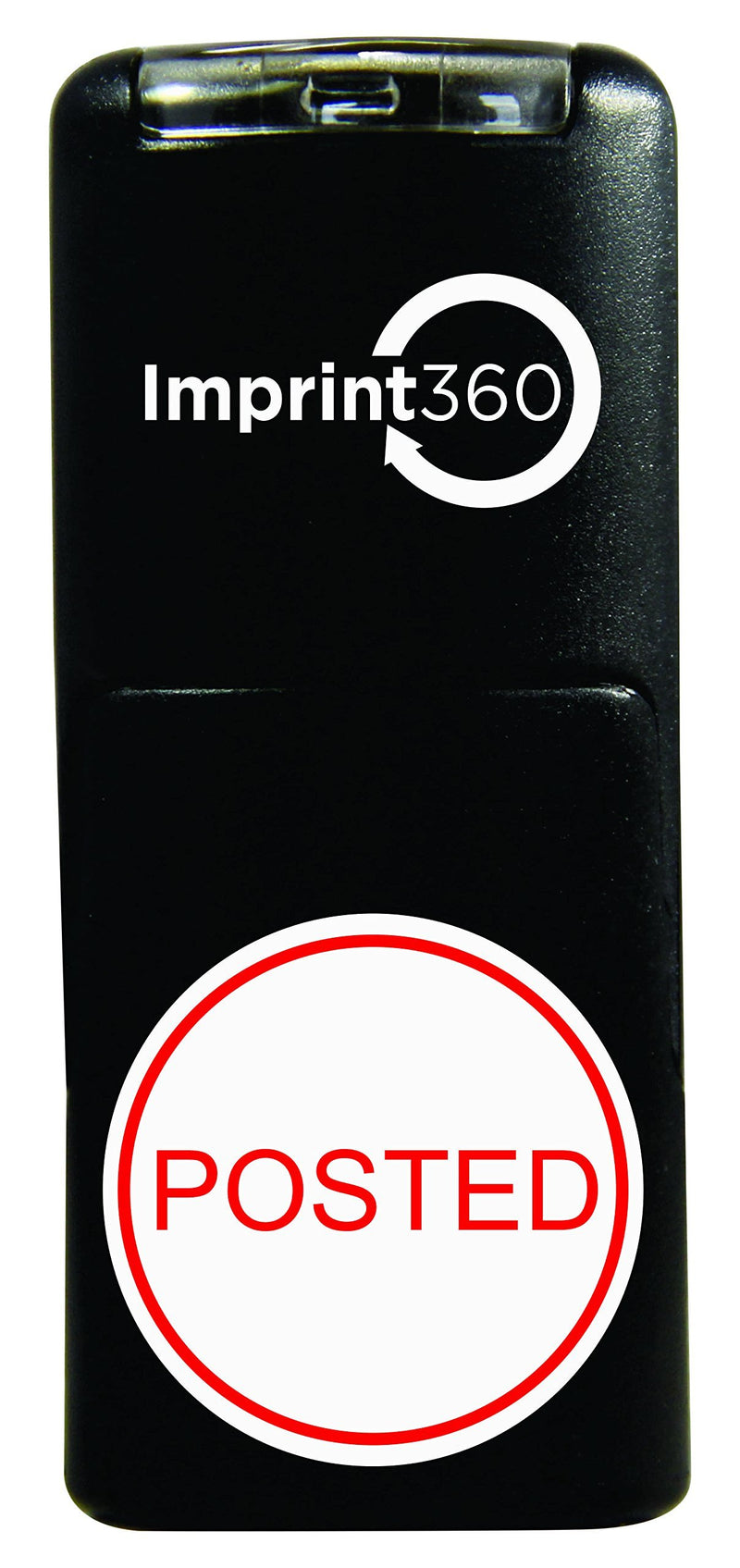 Supply360 AS-IMP2012 Round Stamp Posted in Circle, Red Ink, Durable, Light Weight Self-Inking Stamp, 5/8" Impression Area