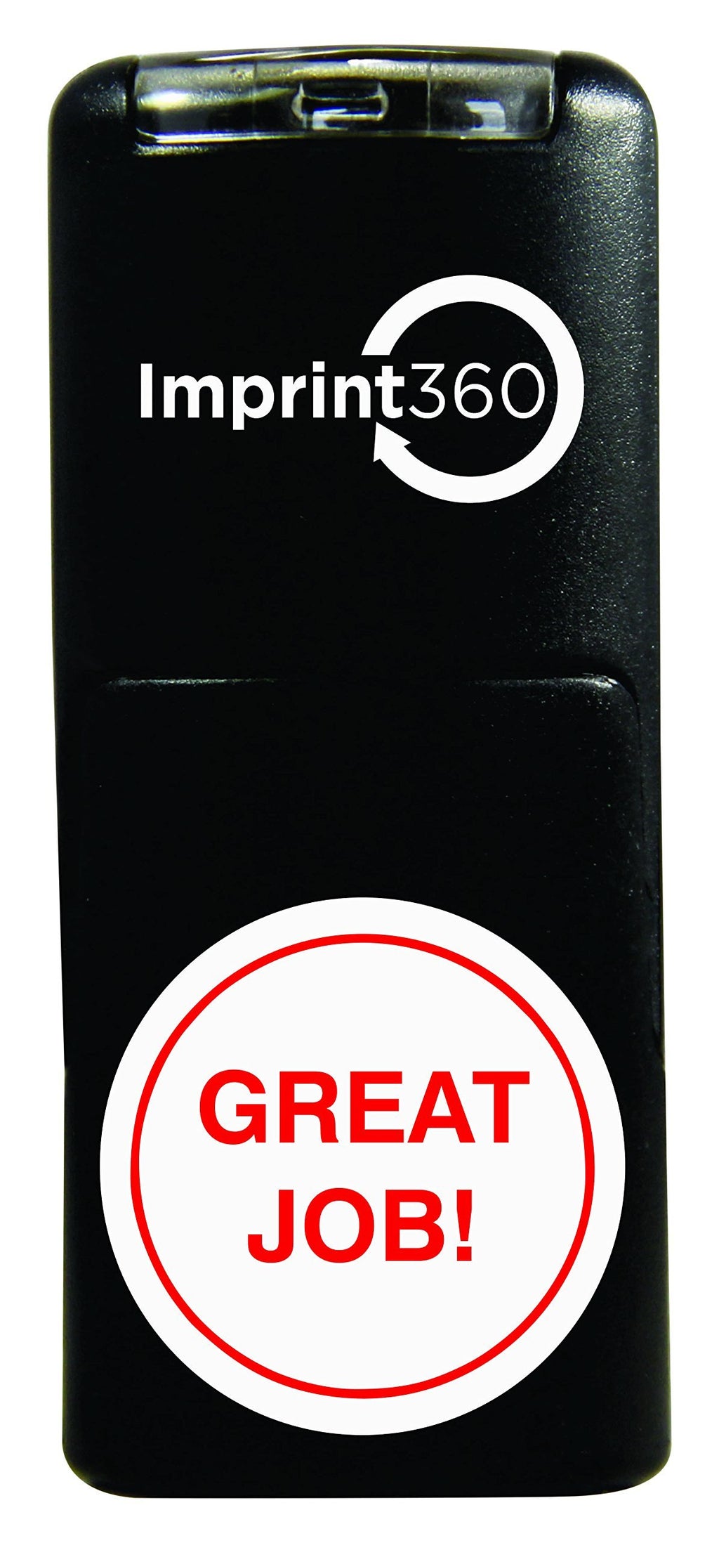 Supply360 AS-IMP2010 Round Stamp Great Job! in Circle, Red Ink, Durable, Light Weight Self-Inking Stamp, 5/8" Impression Area