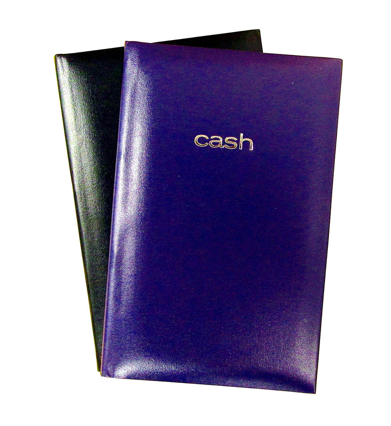 Set of 2 Cash Books, 7.9" x 5" Inches, 144 Pages per Book - Hardbound Cover (Colors Will Vary)