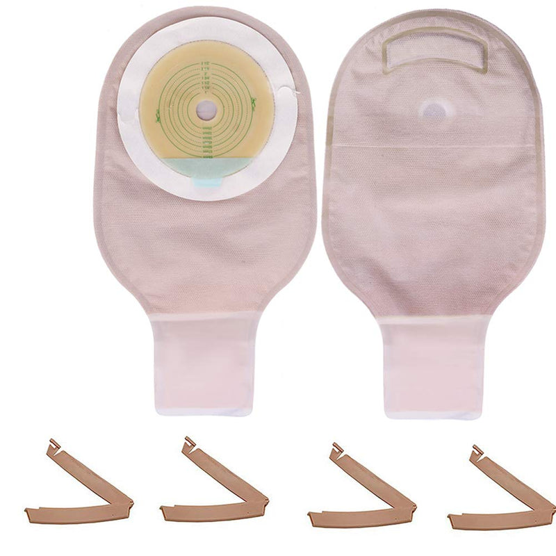 LotFancy Colostomy Bags, Pack of 20, Ostomy Colostomy Supplies, One Piece Drainable Pouches with Clamp Closure for Ileostomy Stoma Care, Cut-to-Fit 20 Count (Pack of 1)