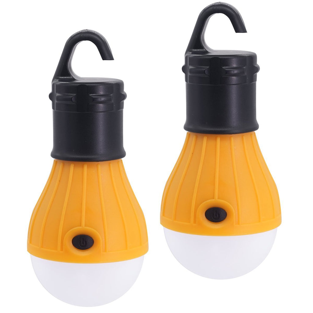 SlimK 2 Pack Portable LED Lantern Tent Light Bulb for Camping Hiking, Battery Powered Camping Equipment for Outdoor & Indoor (Yellow+Yellow) Yellow+yellow