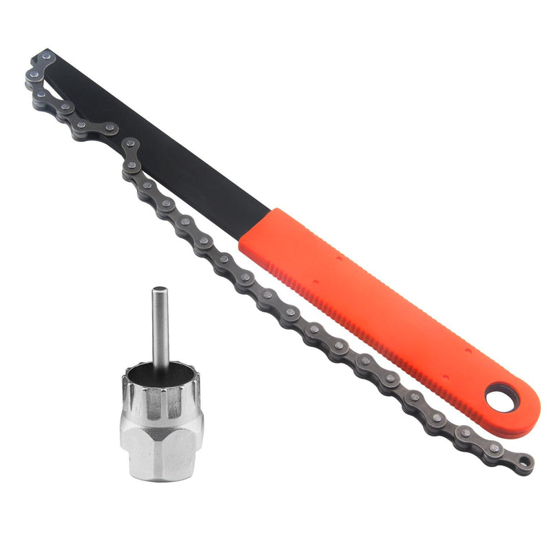 Oumers Bike Chain Tools Kit, Cassette Removal Tool Sprocket Remover Kit/Chain Whip and Cassette/Rotor Lockring Removal Tool with Guide Pin