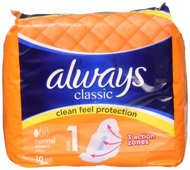 Always Classic Clean Feel Protection 10 Normal Pads