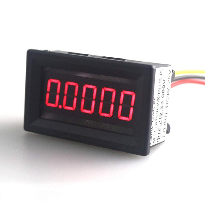 Eaglerich Car LED Display Digital Voltmeter DC 4-30V 0.36" 5 Digit Voltage Panel Meter Red 3 Wires For Electromobile Motorcycle Car