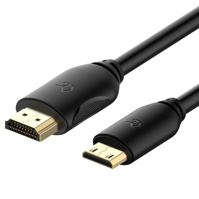 Rankie Mini HDMI to HDMI Cable, High Speed Supports Ethernet 3D and Audio Return (6 Feet) 6 Feet