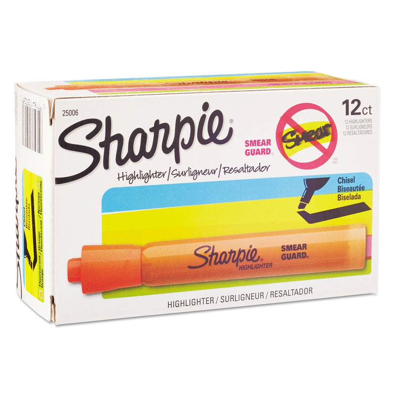 Sharpie, 25006, Accent Tank Style Highlighter, Chisel Tip, Orange, Dozen, Sold As 3 Dozen (36 Total)