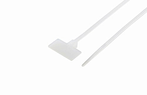 4-in I.D. Flag Cable Ties 100-Pack 18-lb, Natural 888225, 4", 100 Piece