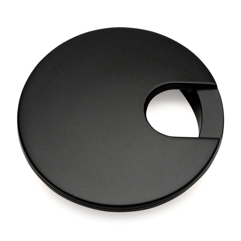 Cosmas 50203FB Flat Black 2-1/2" Two Piece Zinc (Metal) Desk Grommet - 3" Overall Diameter