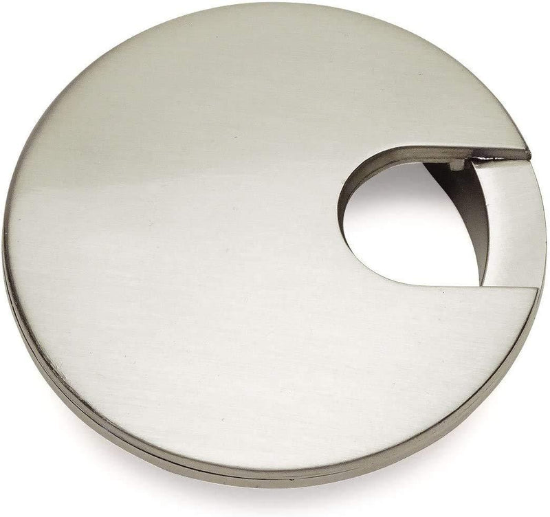 5 Pack - Cosmas 50203SN Satin Nickel 2-1/2" Two Piece Zinc (Metal) Desk Grommet - 3" Overall Diameter