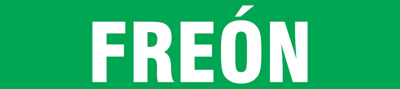 Accuform SHRPK329STA Snap Tite"FREÓN" Pipe Marker for 3/4" to 1-1/4" OD Pipe, 6" H x 3/4" L x 8" W, White on Green
