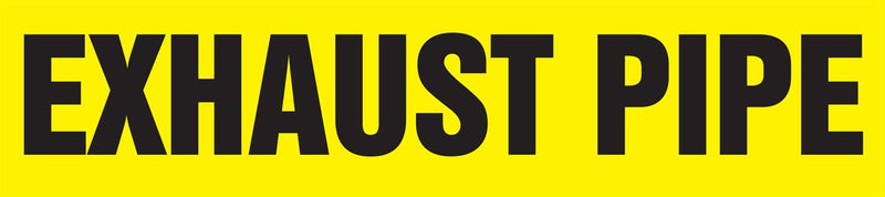 Accuform RPK308STC Snap Tite"Exhaust Pipe" Pipe Marker for 2-1/4" to 3" OD Pipe, 14" H x 2" L x 12" W, Black on Yellow