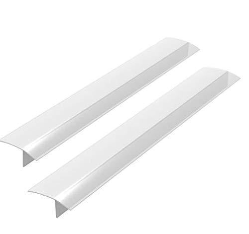 ITEMporia Silicone Stove Gap Covers (2 Pack), Easy Clean Heat Resistant Oven Gap Filler To Seal Between Stovetop and Counter (25 Inches, Translucent White)) 25 Inches