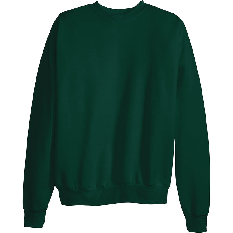 Hanes Men's EcoSmart Sweatshirt Small Deep Forest