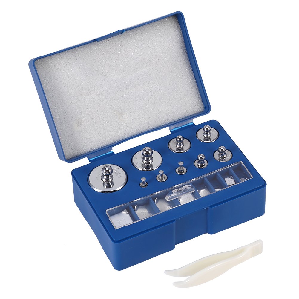 Comprehensive 17Pcs 10mg-100g Grams No.45 Steel Weight Set Including Tweezers and Storage Box High Accuracy for Calibration Jewelry Scale