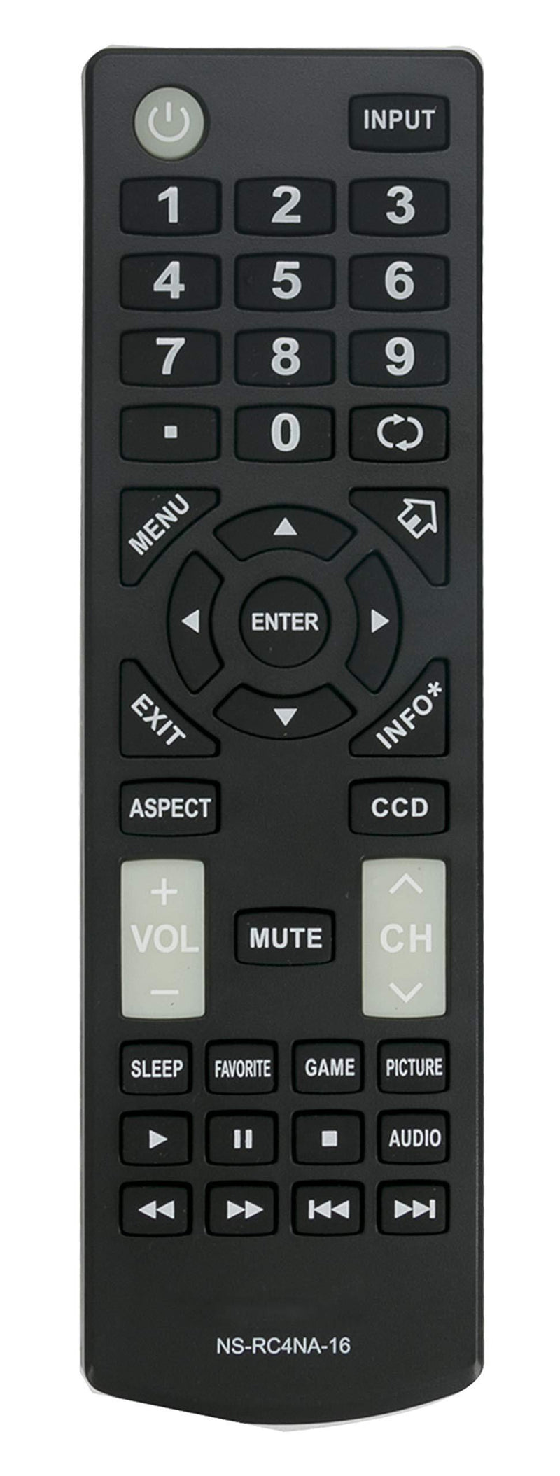 NS-RC4NA-16 Replaced Remote fit for Insignia TV NS-19D220MX16 NS19D220MX16 NS-19D220NA16 NS19D220NA16 NS-24D220MX16 NS24D220MX16 NS-24D220NA16 NS24D220NA16 NS24D420NA16 NS-24D420NA16