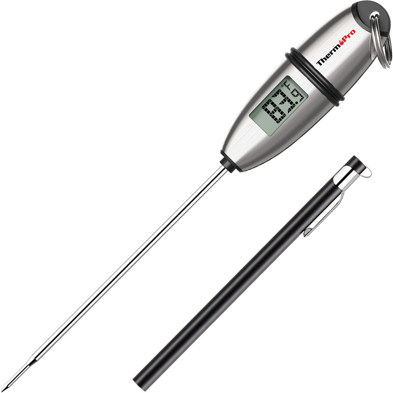 ThermoPro TP-02S Instant Read Meat Thermometer Digital Cooking Food Thermometer with Super Long Probe for Grill Candy Kitchen BBQ Smoker Oven Oil Milk Yogurt Temperature 1