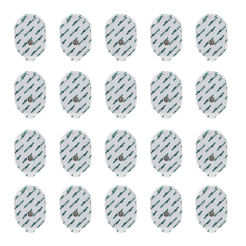 FITOP TENS Pads EMS Unit Snap Electrode 20 Pcs with Super Gel
