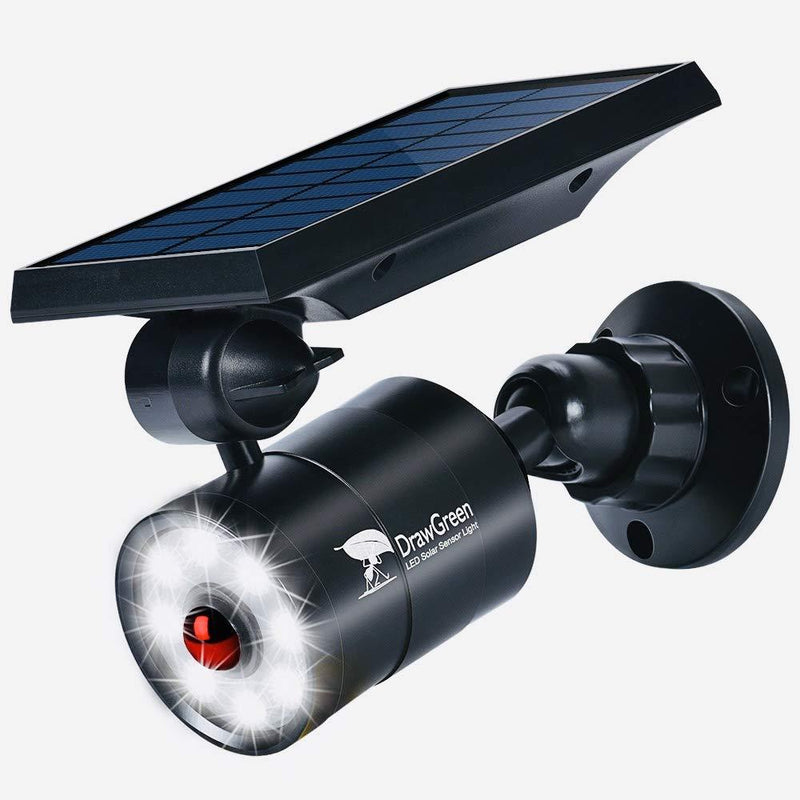 Solar Lights Outdoor Motion Sensor, 1400-Lumen Bright LED Spotlight 9-Watt(130W Equiv.), Solar Security Lights for Garden Driveway Patio, 2-Year Battery Life, 160-Week 100% Free Replacement Black