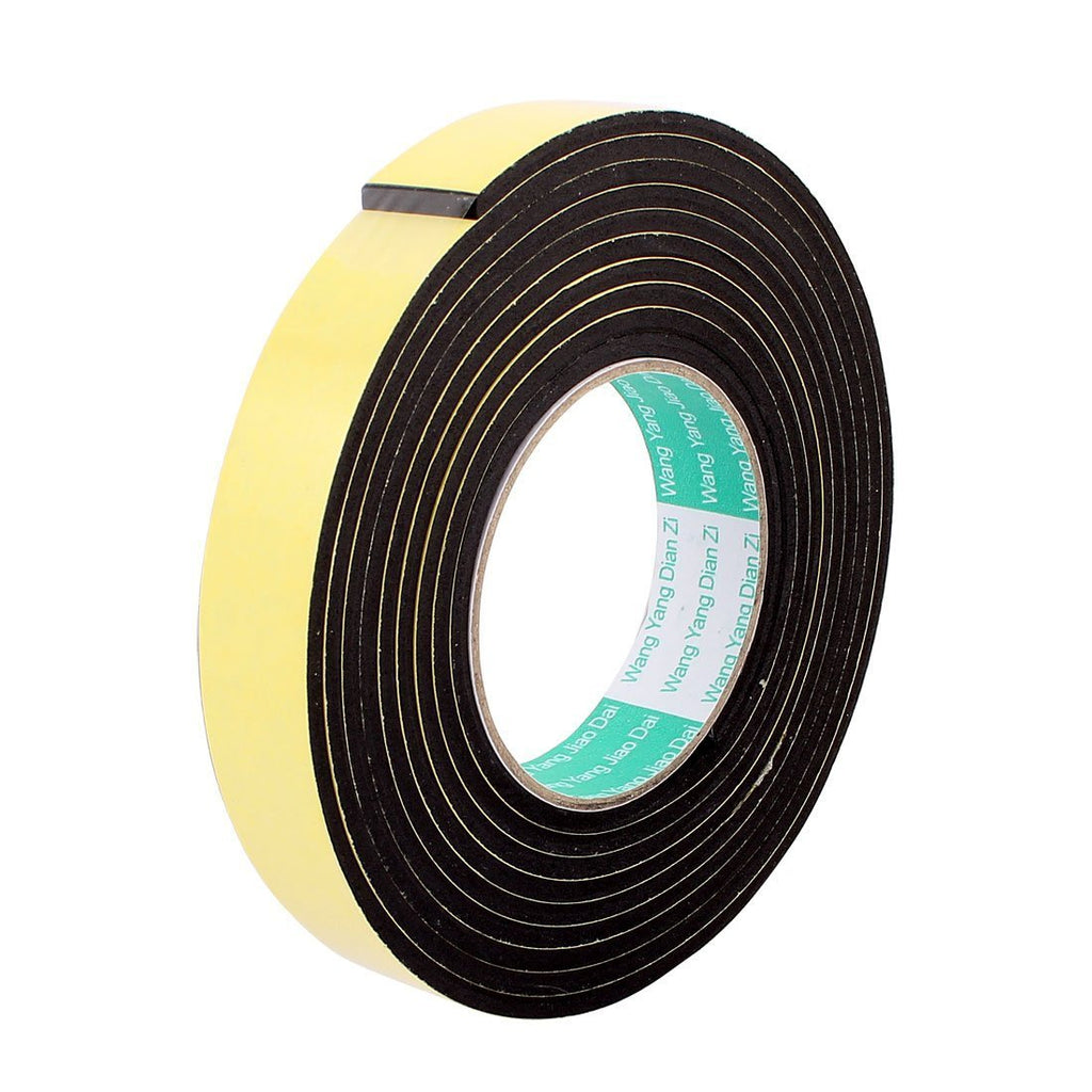 uxcell 25mmx4mm Single Sided Sponge Tape Adhesive Sticker Foam Glue Strip Sealing 3 Meters 10' (Pack of 1)