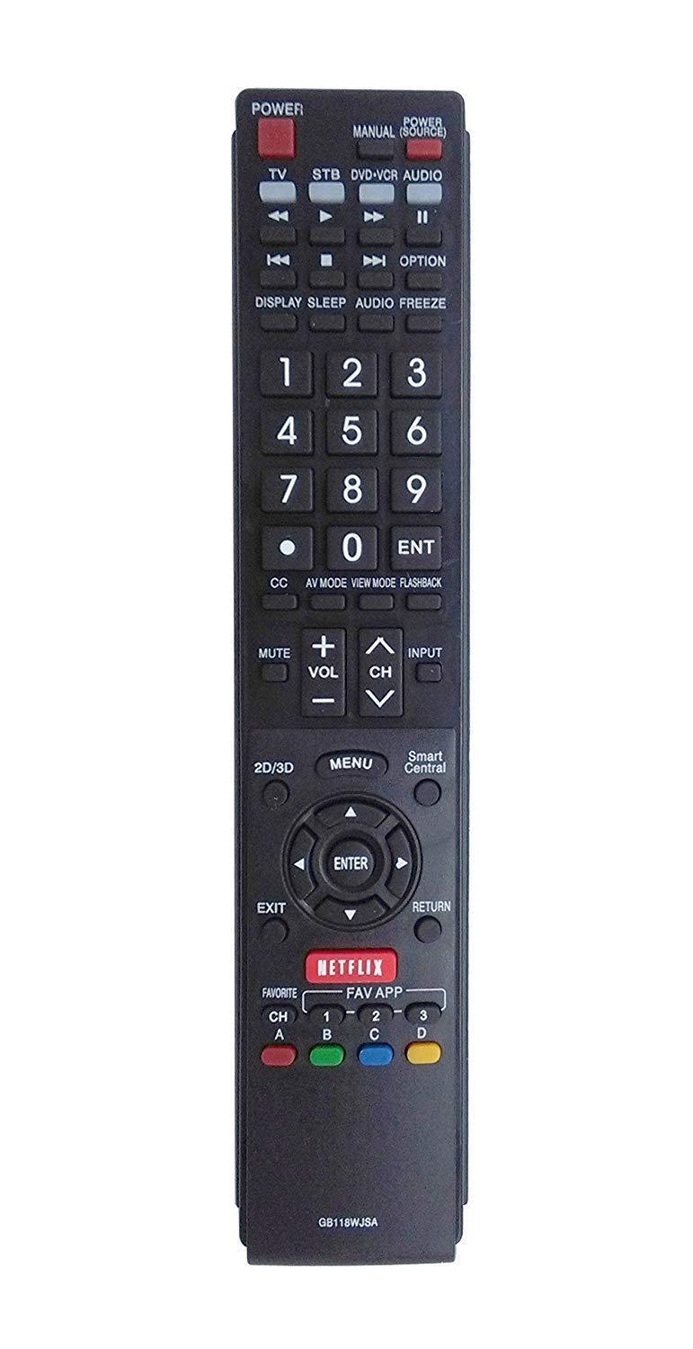 econtrolly New Lost Replaced Remote GB118WJSA for Sharp AQUOS TV LC70LE745U LC70LE845U LC70LE8470U LC70LE847U LC70UD1U LC70UD1U LC80LE632U LC80LE632U LC80LE633U LC80LE633U LC80LE657U LC80LE844U