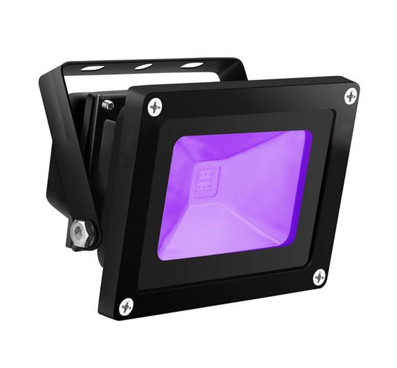 UV LED Black Light, HouLight High Power 10W LED Black Light Flood Light IP65-Waterproof (85V-265V AC) for Blacklight Party Supplies, Neon Glow, Glow in The Dark, Birthdays, Blacklights, Curing 10 Watts
