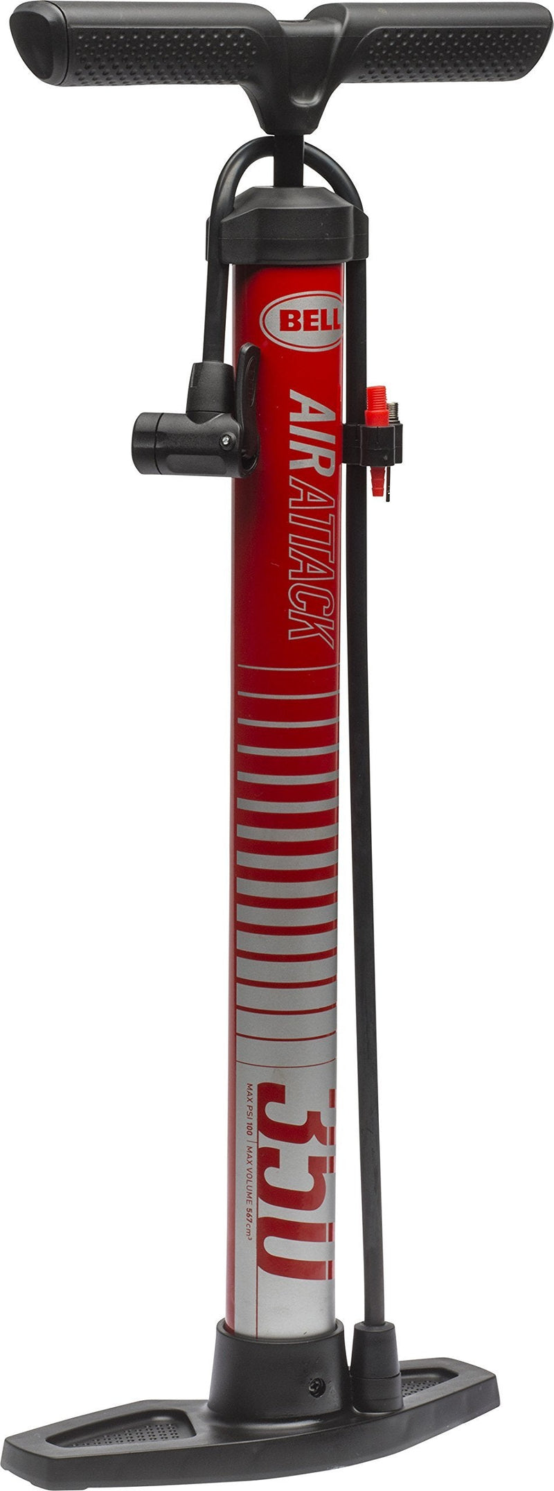 Bell Air High Volume Bicycle Pump Air Attack 350 - Red