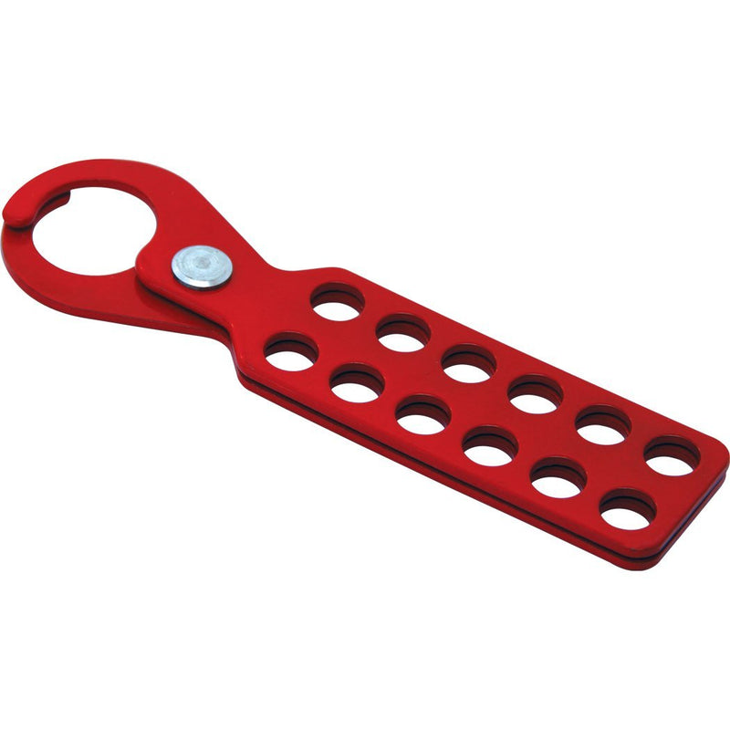 Lockout Safety Supply 7240 12 Hole Lockout Tagout Hasp, Red