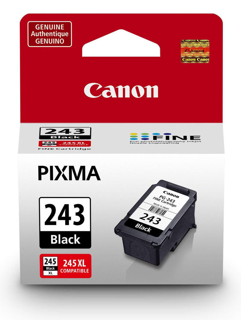 Canon PG-243 Black Ink Cartridge Compatible to iP2820 MX492, MG2420, MG2520, MG2920, MG2922, MG2924 MG3020, MG2525, TS3120, TS302, TS202 and TR4520 Black Cartridge