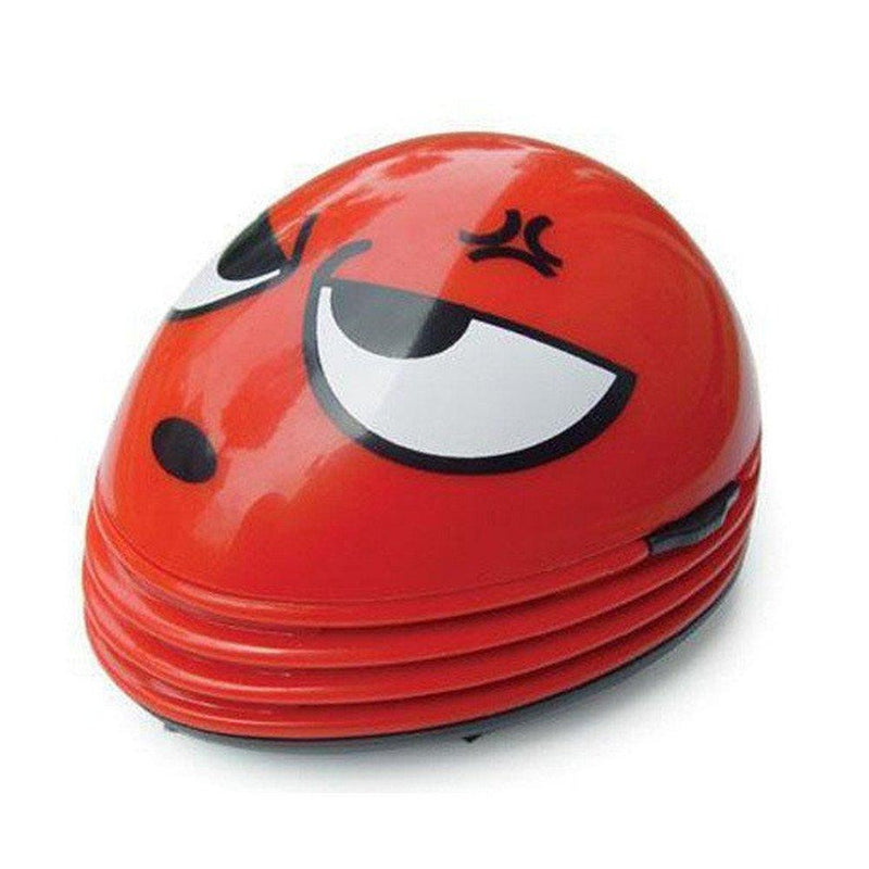 discoGoods Annoyed Prints Emoticon Pattern Battery Operated Desktop Vacuum Cleaner Mini Dust Cleaner (Red face) Red Face