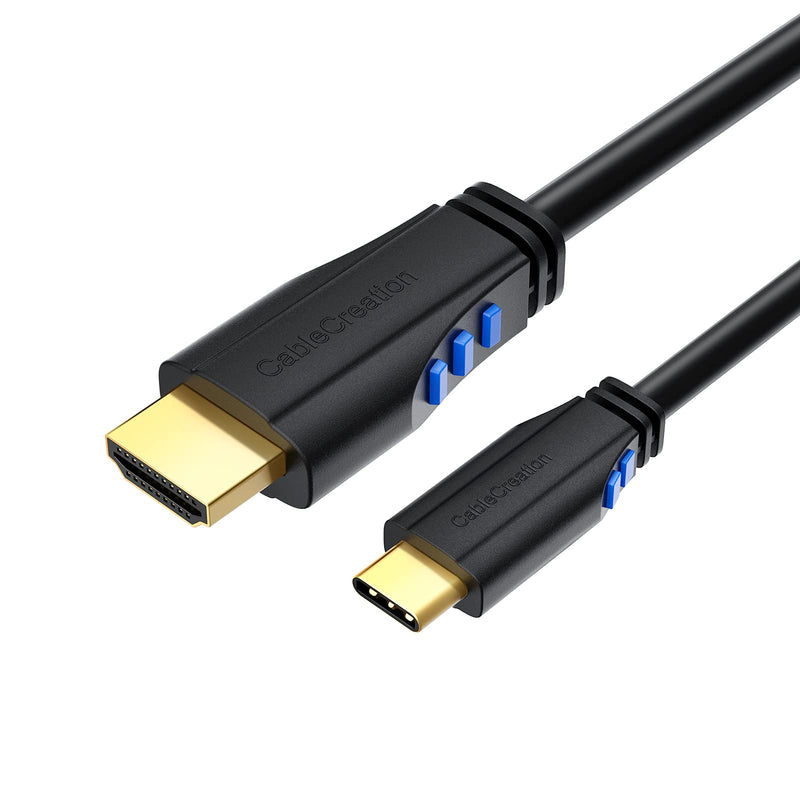 USB C to HDMI Cable 16FT, CableCreation USB Type C to HDMI Cable 4K, Compatible with MacBook Pro 2020, iPad Pro 2020, Surface Go, XPS 13, Yoga 920, LG G7, Galaxy S20, HDMI to USB C, 4.5M 15 Feet Normal