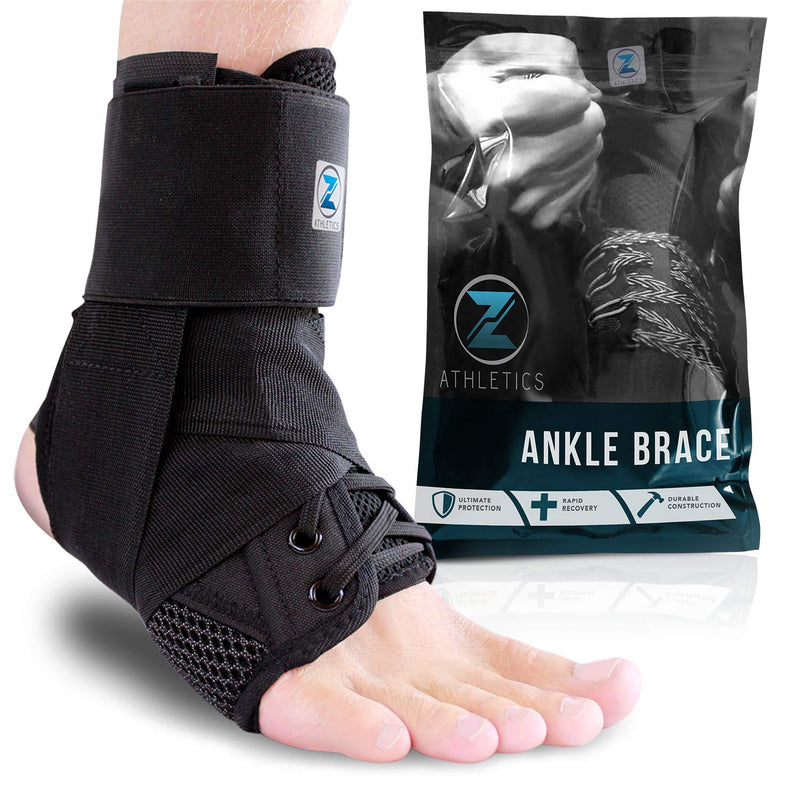 Zenith Ankle Brace, Lace Up Adjustable Support – for Running, Basketball, Injury Recovery, Sprain! Ankle Wrap for Men, Women, and Children Small (Pack of 1)