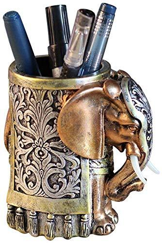 ornerx Resin Pencil Holder Desk Organizer Elephant Head