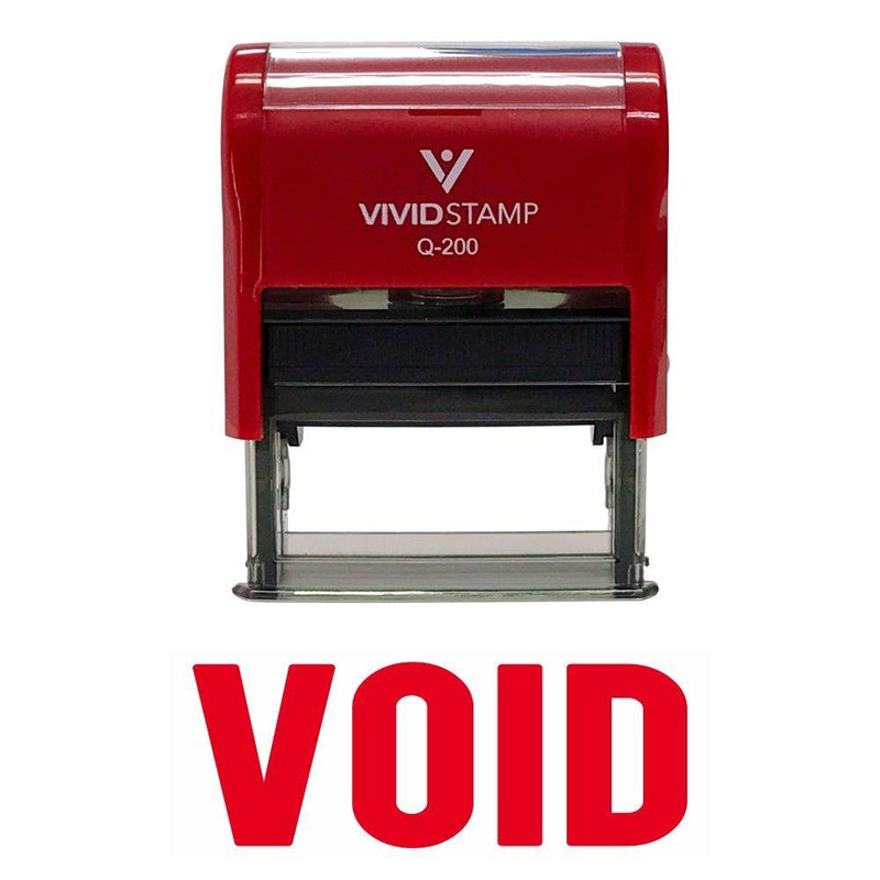 Basic Void Self Inking Rubber Stamp (Red Ink) Medium 9/16" x 1-1/2" Medium Red