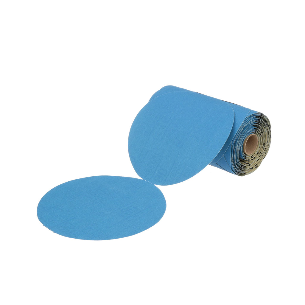 3M Stikit Blue Abrasive Disc Roll 36206, No Hole, Body Repair, Featheredging, 180 Grade, 6 in, 100 Discs/Roll