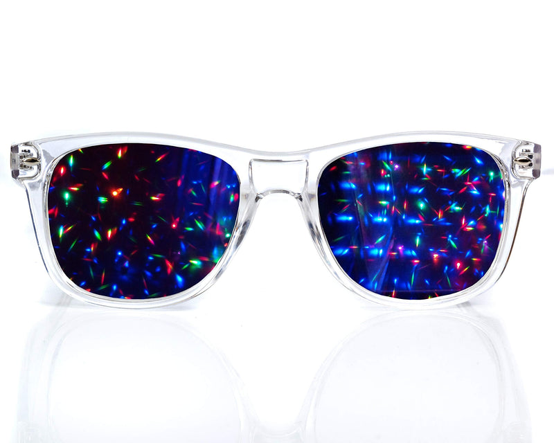 Premium Starburst Diffraction Glasses - Ideal for Raves, Festivals, and More Clear Star Burst - Clear